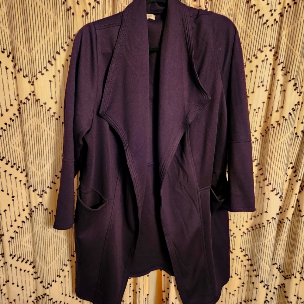 2X Max Studio Flowy Black Blazer